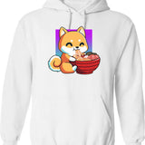 Cute Fox The Great Ramen Off Kanagawa Hoodie - White
