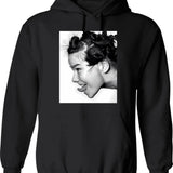 Cute Girl Hoodie - Retro Graphic Pullover Hoodie for Men & Women - Black