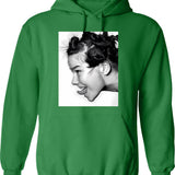 Cute Girl Hoodie - Retro Graphic Pullover Hoodie for Men & Women - Green