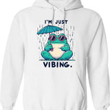 Cute Humor Hoodie - Retro Graphic Pullover Hoodie for Men & Women - White