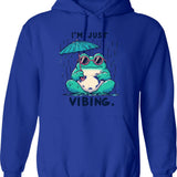 Cute Humor Hoodie - Retro Graphic Pullover Hoodie for Men & Women - Blue