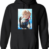 Cutie Violet Evergarden Hoodie - Retro Graphic Pullover Hoodie for Men & Women - Black