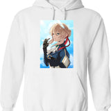 Cutie Violet Evergarden Hoodie - Retro Graphic Pullover Hoodie for Men & Women - White