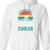 Cycling Dad Hoodie - Retro Graphic Pullover Hoodie for Men & Women - White