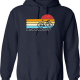 Cycologist Bicycle Bicycling Cyclist Retro Men's Cycologist Gear Hoodie - Navy
