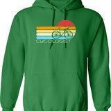 Cycologist Bicycle Bicycling Cyclist Retro Men's Cycologist Gear Hoodie - Green