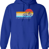 Cycologist Bicycle Bicycling Cyclist Retro Men's Cycologist Gear Hoodie - Blue