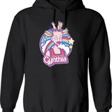 Cynthia Doll Hoodie - Retro Graphic Pullover Hoodie for Men & Women - Black