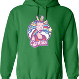 Cynthia Doll Hoodie - Retro Graphic Pullover Hoodie for Men & Women - Green