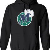 D Mavs Worn Out Graphic Pullover Hoodie - Black