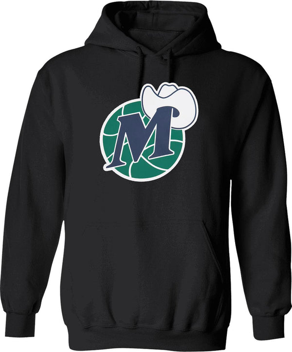 D Mavs Worn Out Graphic Pullover Hoodie - Black