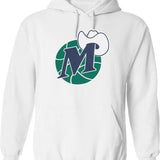 D Mavs Worn Out Graphic Pullover Hoodie - White
