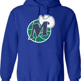 D Mavs Worn Out Graphic Pullover Hoodie - Blue