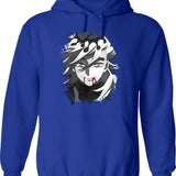 D0ma Upper Moon 2 Hoodie - Retro Graphic Pullover Hoodie for Men & Women - Blue