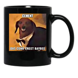 Dachsund Meme Cement Das Conk Creet Baybee Black Coffee Mug, Gift Coffee Mug - Black
