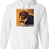 Dachsund Meme Cement Das Conk Creet Baybee Graphic Pullover Hoodie - White