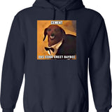 Dachsund Meme Cement Das Conk Creet Baybee Graphic Pullover Hoodie - Navy