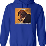 Dachsund Meme Cement Das Conk Creet Baybee Graphic Pullover Hoodie - Blue