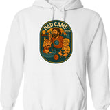 Dad Camp 2025 Hoodie - Retro Graphic Pullover Hoodie for Men & Women - White