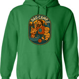 Dad Camp 2025 Hoodie - Retro Graphic Pullover Hoodie for Men & Women - Green