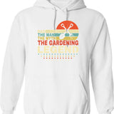 Dad The Man The Myth The Gardening Legend Shirt Men Vintage Gardening Dad Hoodie Father's Day Gift - White