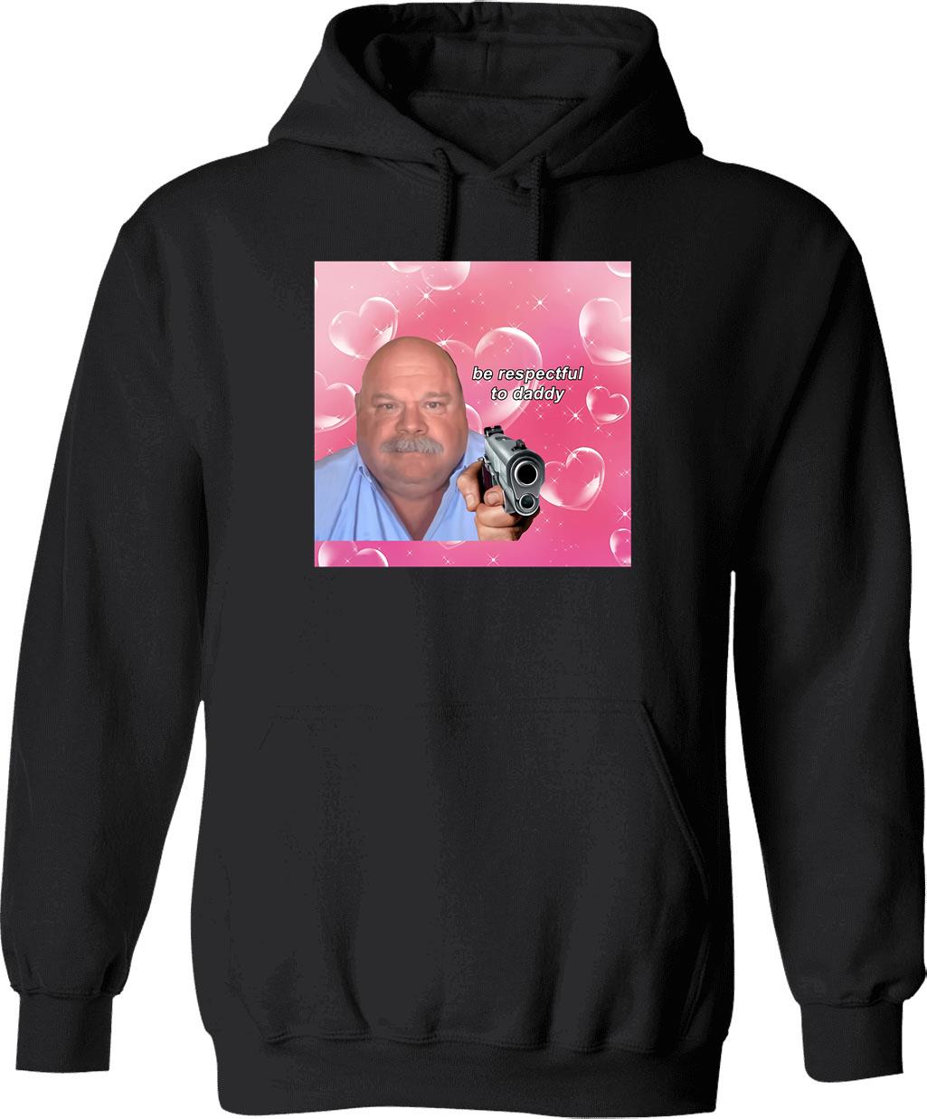 Daddy Winkle Bertram Be Respectful to Daddy Wow Yrs22 Classic Graphic Pullover Hoodie - Black