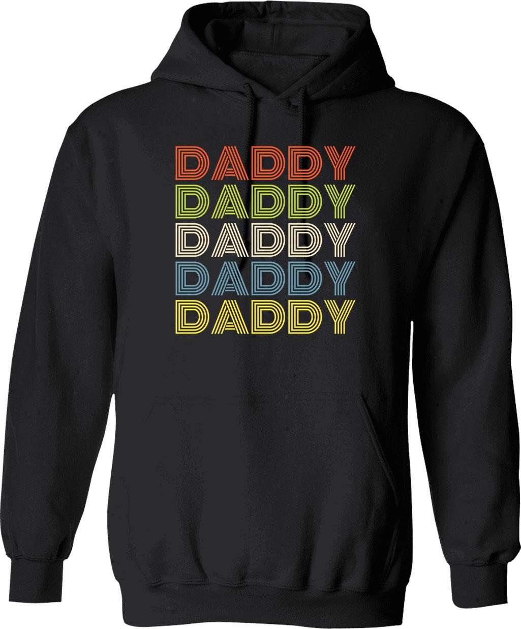 Daddy Hoodie - Retro Graphic Pullover Hoodie for Men & Women - Black