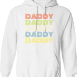 Daddy Hoodie - Retro Graphic Pullover Hoodie for Men & Women - White