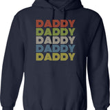 Daddy Hoodie - Retro Graphic Pullover Hoodie for Men & Women - Navy