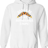 Dads Are Like Boomerangs Hoodie - Retro Graphic Pullover Hoodie for Men & Women - White