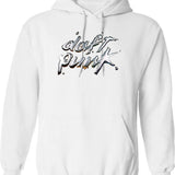 Daftpunk Hologram Hoodie - Retro Graphic Pullover Hoodie for Men & Women - White