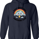 Daily Shitstorm Survivors Club Funny Bumper Sticker Hoodie - Navy