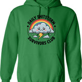Daily Shitstorm Survivors Club Funny Bumper Sticker Hoodie - Green