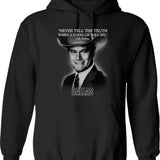 Dallas Jr Ewing Quote Hoodie - Retro Graphic Pullover Hoodie for Men & Women - Black