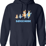 Dance Mode Hoodie - Retro Graphic Pullover Hoodie for Men & Women - Navy