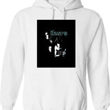 Dance Of Light And Shadow Hoodie - Retro Graphic Pullover Hoodie for Men & Women - White