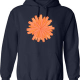 Dandelion Hoodie - Retro Graphic Pullover Hoodie for Men & Women - Navy