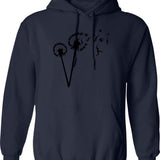Dandylion People Flight Hoodie - Retro Graphic Pullover Hoodie for Men & Women - Navy
