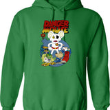 Danger Bom Hoodie - Retro Graphic Pullover Hoodie for Men & Women - Green