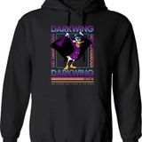 Darkwing Duck Get Dangerous Hoodie - Retro Graphic Pullover Hoodie for Men & Women - Black