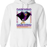 Darkwing Duck Get Dangerous Hoodie - Retro Graphic Pullover Hoodie for Men & Women - White