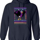 Darkwing Duck Get Dangerous Hoodie - Retro Graphic Pullover Hoodie for Men & Women - Navy
