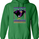 Darkwing Duck Get Dangerous Hoodie - Retro Graphic Pullover Hoodie for Men & Women - Green