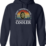 Darts Players Dad Fathers Day Vintage Retro Hoodie - Navy