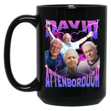 David Attenborough BBC Nature Documentary Lover Bootleg Rap Black Coffee Mug, Gift Coffee Mug - Black