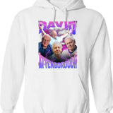 David Attenborough BBC Nature Documentary Lover Bootleg Rap Graphic Pullover Hoodie - White