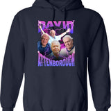 David Attenborough BBC Nature Documentary Lover Bootleg Rap Graphic Pullover Hoodie - Navy