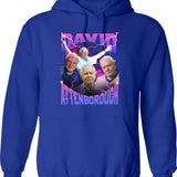 David Attenborough BBC Nature Documentary Lover Bootleg Rap Graphic Pullover Hoodie - Blue