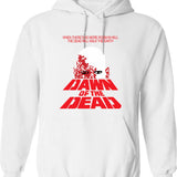 Dawn-of-the-dead Hoodie - Retro Graphic Pullover Hoodie for Men & Women - White