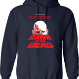 Dawn-of-the-dead Hoodie - Retro Graphic Pullover Hoodie for Men & Women - Navy